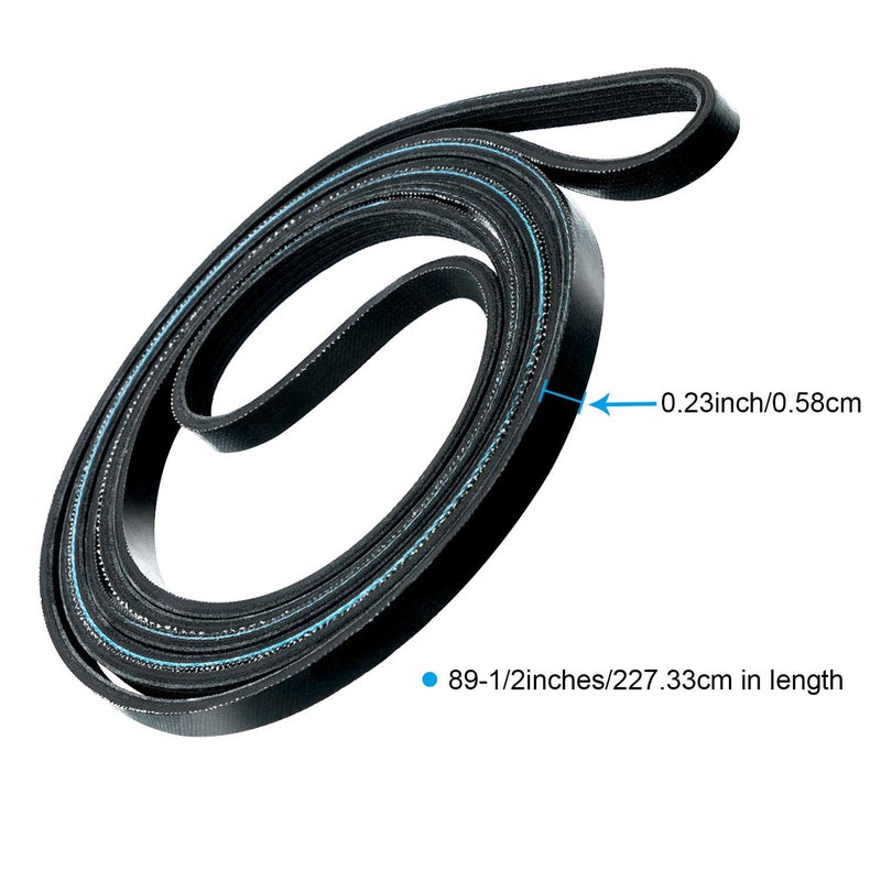 Zhehao WE12M29 WE03X29897 Dryer Belt 89.5 Inch Drum Drive Belt Compatible with GE/Hotpoint/ WE12M22 137292700 WE120122 WE12M0022 AP4565702 Ps3408299 134163500 - Image 4